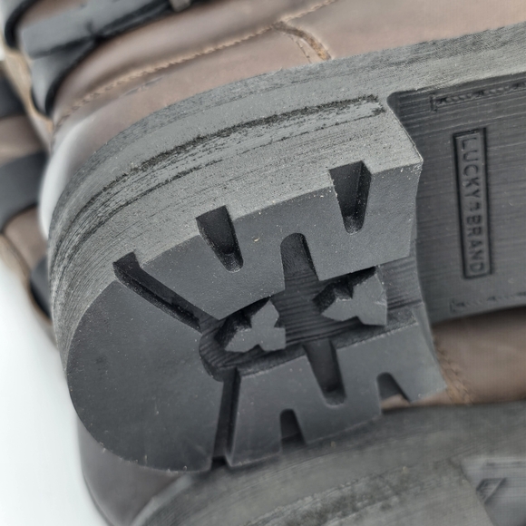 NEW Lucky Brand Cheviss Biker Boots, Dark Brown, Women's 5.5M - Picture 16 of 16